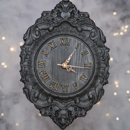 zegar ścienny czarny nowoczesny