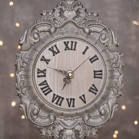 Zegar ścienny srebrny